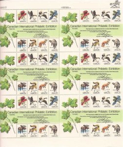 US Stamp - 1978 Capex, Wildlife - Sheet of 6 8 Stamp Blocks #1757