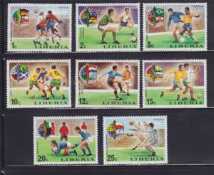 Liberia 675-682 World Cup Soccer 1974