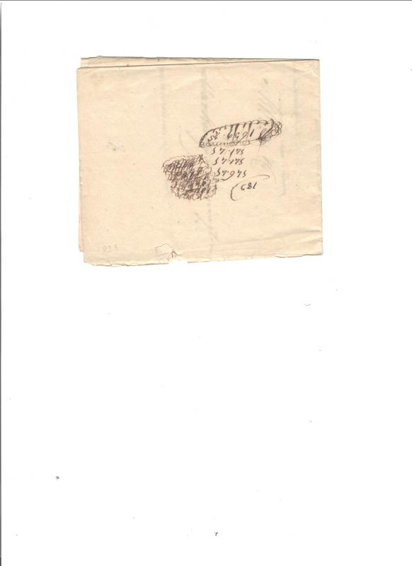 ITALY PRE-FILATELY POSTAL HISTORY, STAMPLESS WRAPER GENOVA