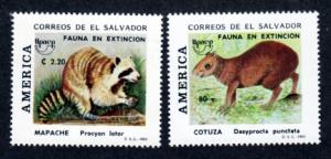  El Salvador 1353-1354 Mint NH Endangered Spieces!