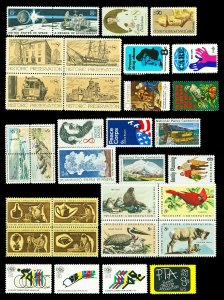 Scott 1434-1467 34 Diff 2c-15c Commems All Mint F-VF NH Face $2.58