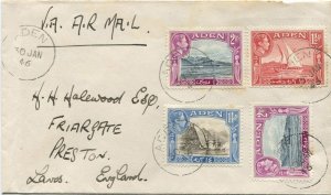 1946 Aden two airmail covers to England.