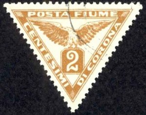 Fiume Sc# P3 Used Re-engraved 1919 2c Newspaper Stamp