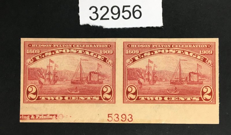 US STAMPS # 373 MINT OG LH PLATE PAIR LOT #32956