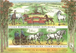 Czech Republic 2022 MNH Stamps Souvenir Sheet Scott 3915 Coaches Carriage Horses