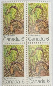 CANADA 1971 #535 Maple Leaves in Four Seasons- Block of 4 MNH