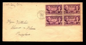 SC# 776 FDC / BK of 4 / No Cachet - N458