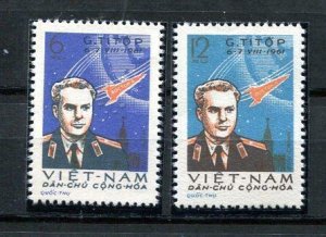 Vietnam 1961 Sc 174-5 Space Astronaut Titov  MNH  9808