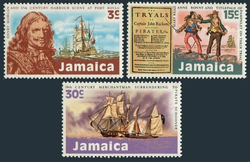 Jamaica 331-333,MNH.Michel 333-335. Pirates,1971.Henry Morgan,Mary Read,A.Bonny.