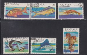 Panama # 463-463A, C339-342, Marine Life, Used CTO,, 1/3 Cat.s