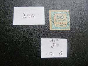 FRANCE 1878 USED SC J10 POSTAGE DUE VF $110  (240) NEW COLLECTION