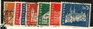 Switzerland #396, 440-2, 443-5 used