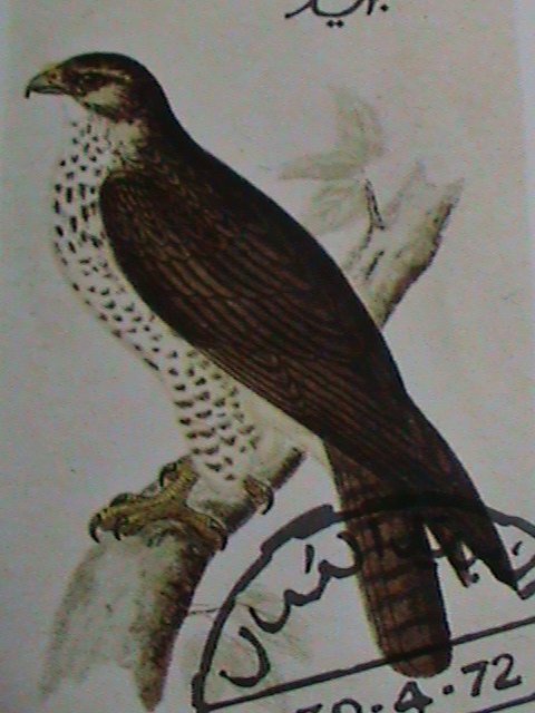 ​OMAN STAMP-1972 COLORFUL BEAUTIFUL BIRDS IMPERF: CTO S/S SHEET VERY FINE