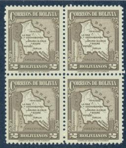 BOLIVIA SC# 232 F-VF MNH 1935 Block of 4