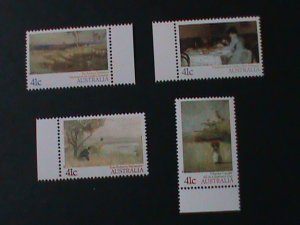 ​AUSTRALIA-1989 SC#1146-8 IMPRESSIONIST PAINTING BY AUSTRALIA ARTIST-MNH VF