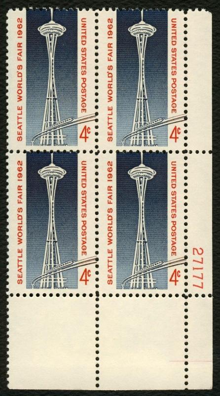 #1196 4c Seattle World's Fair, Plate Block [27177 LR] **ANY 5=FREE SHIPPING**