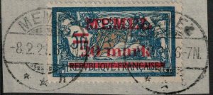 Memel 1920-1921 SC 33 on Piece 