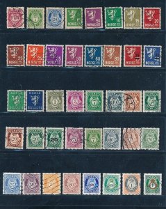 D397997 Norway Nice selection of VFU Used stamps