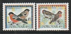 1997 Faroe Islands - Sc 313-4 - MNH VF - 2 single - Birds