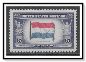 US #913 Overrun Countries Netherlands MH