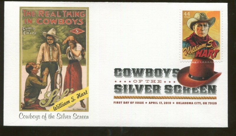 2010 Oklahoma City - Silver Screen Cowboys - William S. Hart - Fleetwood FDC