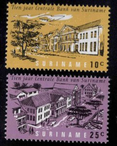 Suriname Scott 343-344 MNH** Bank stamp set