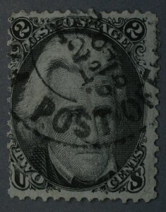 United States #73 2 Cents Jackson 1866 Dated Cancel Used