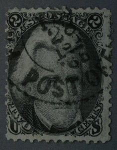 United States #73 2 Cents Jackson 1866 Dated Cancel Used