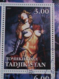 ​TAJIKISTAN STAMP:2001 DORIAN CLEAVENGER MNH STAMP SHEET