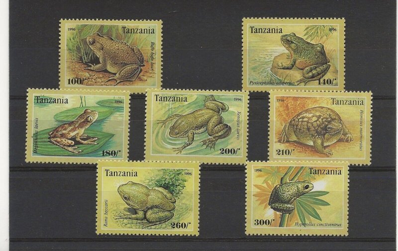 Thematic Stamps  TANZANIA 19945 Frogs    set of 6   MNH