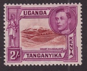 Kenya Uganda Tanganyika Sc #81a (1944) 2sh KGVI Kilimanjaro Perf 13.5x13 VF Mint