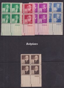 Bobplates #859-93 Famous American Set Plate Blocks VF MNH SCV=$245.7