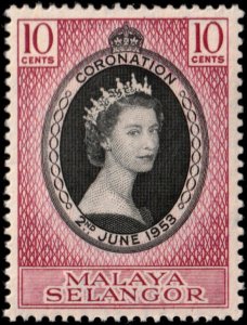 ✔️ MALAYA SELANGOR 1953 - CORONATION - SC.  101 MNH ** [5CW2]