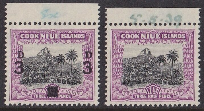 Niue Cook Islands : 1940 1½d UNISSUED (no opt) RARE ONLY 1 SHEET RECORDED!