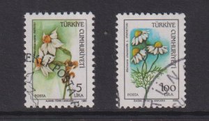 Turkey   #2301-2308  used  1985  wild flowers