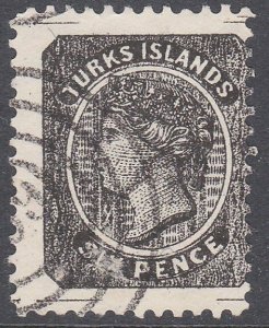 TURKS ISLANDS  An old forgery of a classic stamp ...........................C858