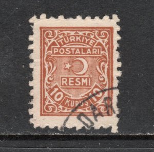 Turkey  Scott# O6  used single