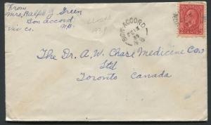 NEW BRUNSWICK SPLIT RING TOWN CANCEL COVER BON ACCORD