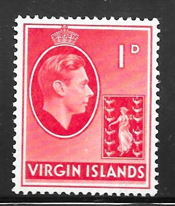 British Virgin Islands 77: 1d George VI, MH, F-VF