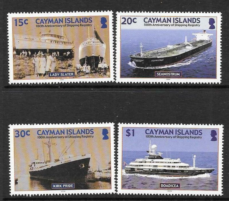 CAYMAN ISLANDS SG1041/5 2004 SHIPPING REGISTRY MNH