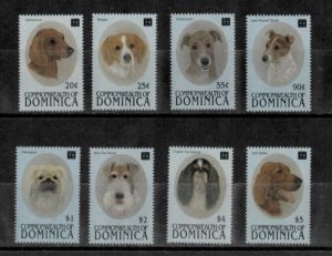 Dominica 1994 - Year of the Dog - Set of 8 Stamps - Scott #1678-85 - MNH