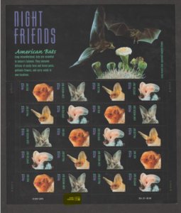 U.S. Scott #3661-3664 American Bats Stamps- Mint NH Sheet - Highlighted LR Plate