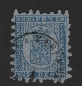 Finland Scott # 9 F-VF used neat cancel with nice color cv $ 58 ! see pic !