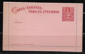 Chile Postal Stationery Letercard H&G #2 Mint