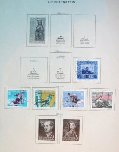 Liechtenstein Collection on Schaubek pages over $1000 Cat Value.  mint 94-107.