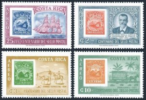 Costa Rica C362-C365, MNH. Michel 626-429. Costa Rican stamps-100, 1963.