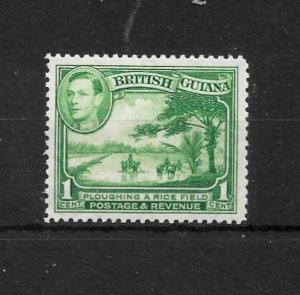 BRITISH GUIANA 1938 1c YELLOW-GREEN SG 308 MINT HINGED Cat £23