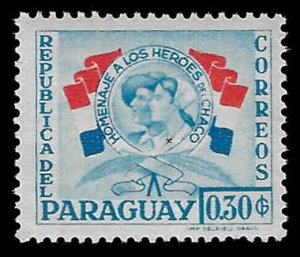 Paraguay #513 MNH; Soldier, Nurse, Flag (1957)