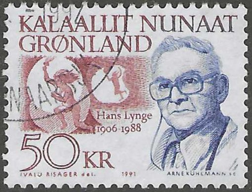 Greenland, Scott#243, used, hinged,50kr, Hans Lynge,