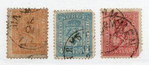 Norway - Sc# 12, 14, 15 Used (somecorner  perf damage)       -       Lot 0923120